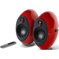 Edifier E25HD LUNA HD Bluetooth Speakers Red - BT 4.0/3.5mm AUX/Optical DSP/ 74W Speakers/ Curved design/Dual 2x3 Passive Bass/Wireless Remote (LS)