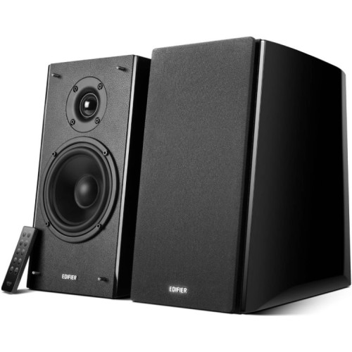 Edifier R2000DB Powered Bluetooth Bookshelf Speakers 25mm Eagle Eye tweeters High-gloss piano design Dual RCA Input with Remote Easy Optical Input