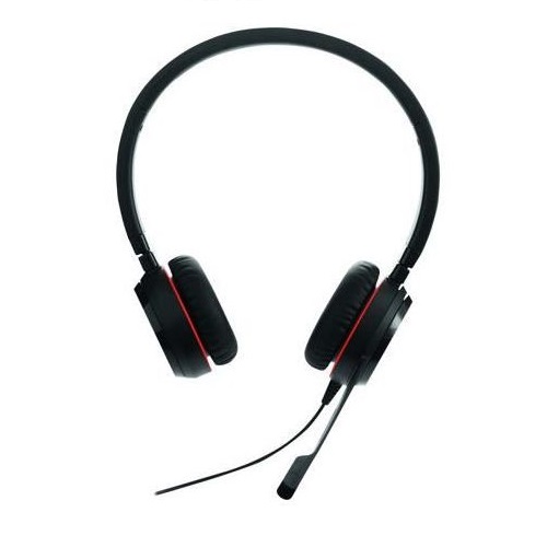 Jabra Evolve2 20SE MS Stereo USB-A Headset, Leatherette Ear Cushions, Superior Sound Clarity, 2yr Warranty