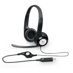 Logitech H390 USB Headset Adjustable,USB,2 Years Noise Cancelling Micophone Headphones In-line Audio Controls