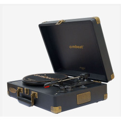 mbeat®  Woodstock 2 Black Retro Turntable Player