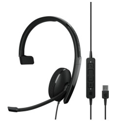 EPOS | Sennheiser ADAPT 130 USB II, On-ear, single-sided USB-A headset with in-line call control and foam earpad. Optimised for UC