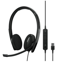 EPOS | Sennheiser ADAPT 160T USB II On-ear, double-sided USB-A headset with in-line call control and foam earpads. Certified for Microsoft Teams