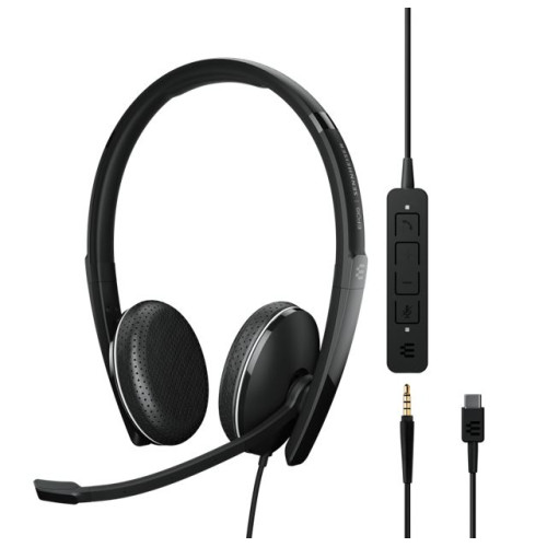 EPOS | Sennheiser ADAPT 165 USB C II On-ear, double-sided USB-C headset, 3.5 mm jack and detachable USB cable with in-line call control