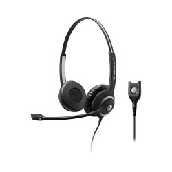 EPOS | Sennheiser SC 260 Wide Band Binaural headset with Noise Cancelling mic - high impedance for standard phones, Easy Disconnect