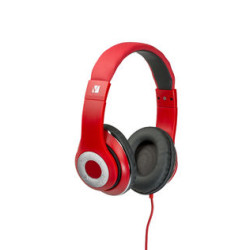 (LS) Verbatim's Over-Ear Stereo Headset - Red Headphones - Ideal for Office, Education, Business, SME (LS> 65066 and 65068)