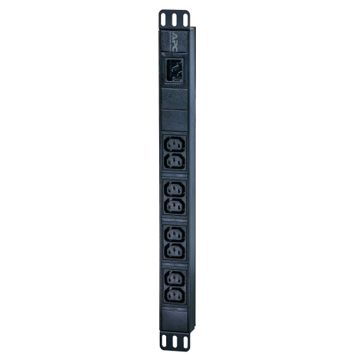 APC Easy Rack Basic PDU, 1U Horizontal, 230V/16A Input, 1 Phase, 3.7kW, 8x IEC C13 Outlets