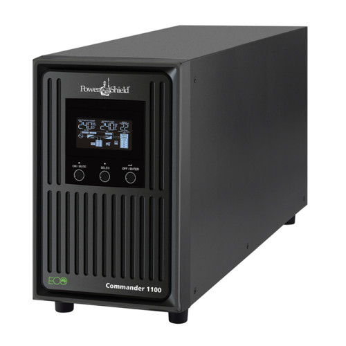 PowerShield Commander 1100VA / 990W Line Interactive Pure Sine Wave Tower UPS with AVR. Telephone / Modem