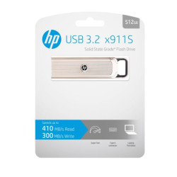 (LS) HP HPFD911S-512 - USB 3.2 Type A - 410MB/s (read), 300MB/s (write) (LS>HPFD911S-256)