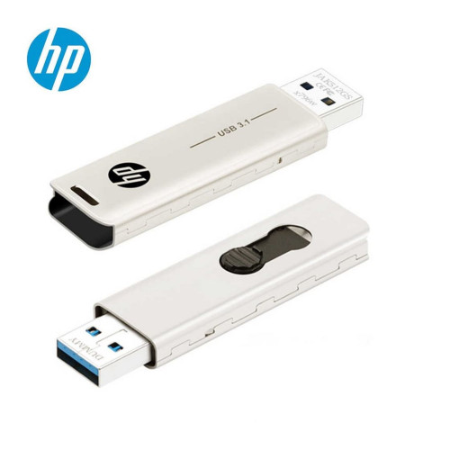 HP X796W 128GB USB 3.1 Type-A 70MB/s Flash Drive Memory Stick Thump Key 0°C to 60°C 5V Capless Push-Pull Design External Storage for Windows 10 11 Mac