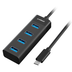 mbeat® USB-C to 4-Port 3.0 Hub - Black