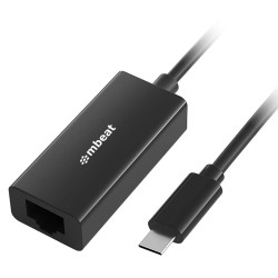 mbeat®  USB-C Gigabit Ethernet Adapter - Black