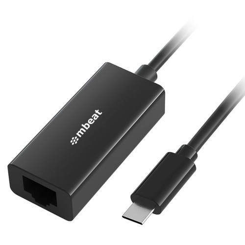 mbeat®  USB-C Gigabit Ethernet Adapter - Black