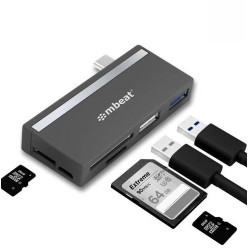 mbeat®  Essential  5-IN-1 USB- C Hub ( USB hub 2.0, 3.0, SD/TF Card Reader Supports SDXC, MicroSDXC)