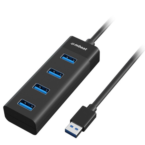 mbeat® 4-Port USB 3.0 Hub - Black