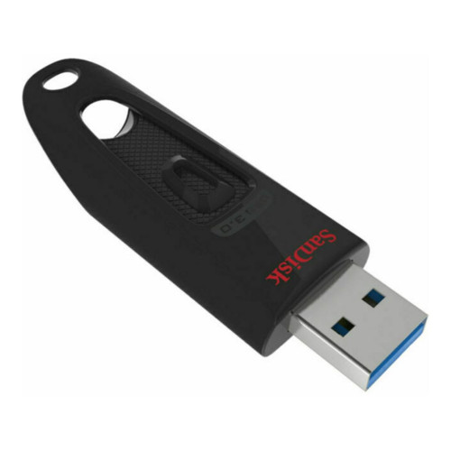 SanDisk Ultra 32GB USB3.0 Flash Drive ~130MB/s Memory Stick Thumb Key Lightweight SecureAccess Password-Protected Retail 5yr BLACK