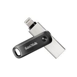 SanDisk 128G iXpand Flash Drive Go SDIx60N USB-A Lightning USB 3.0 Silver password-protect for iPhone  iPad 1 yrs warranty