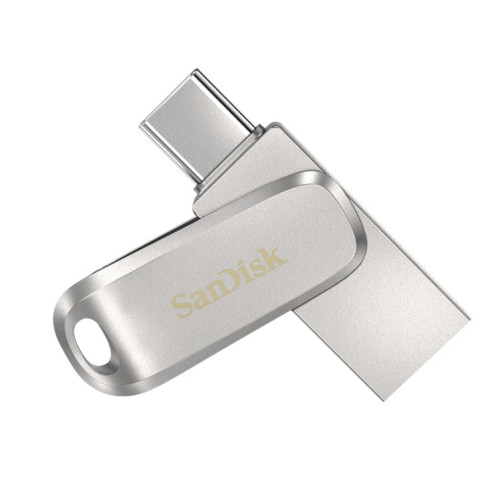 SanDisk 128GB Ultra Dual Drive Luxe USB-C  USB-A Flash Drive Memory Stick 150MB/s USB3.1 Type-C Swivel for Android Smartphones Tablets Macs PCs