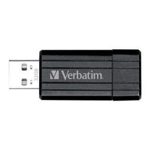 Verbatim Store'n'Go Pinstripe USB Drive 32GB USB Storage Drive Memory Stick (Black)