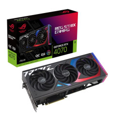 ASUS nVidia GeForce ROG-STRIX-RTX4070-O12G-GAMING 12GB GDDR6X OC Edition, 2610 MHz Boost Clock, RAM 21 Gbps, HDMI x2, DP x3