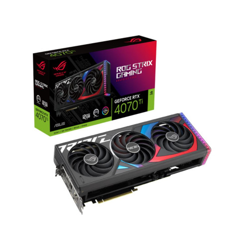 ASUS nVidia GeForce ROG-STRIX-RTX4070TI-12G-GAMING RTX4070Ti 12GB GDDR6X, 2610MHz Boost Clock,RAM 21Gbps,3xDP,2xHDMI ,336x150x63mm