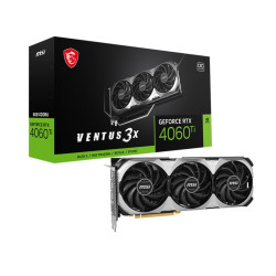 MSI nVidia GeForce RTX 4060Ti VENTUS 3X E8 G OC Video Card  2565 MHz Boost Clock, 8GB GDDR6, DisplayPort x 3 (v1.4a),HDMI x 1 (For selected customers)