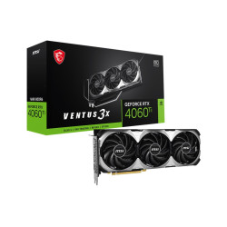 MSI nVidia GeForce RTX 4060 Ti VENTUS 3X 16G OC Video Card  2610 MHz Boost Clock, 16GB GDDR6,DisplayPort x 3 (v1.4a),HDMI x 1