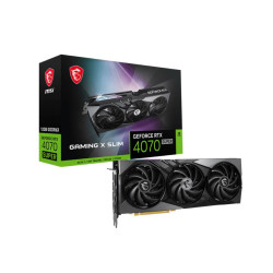 MSI GeForce RTX 4070 SUPER 12G GAMING X SLIM Video Card  2595 MHz Boost Clock, 16GB GDDR6X,DisplayPort x 3 (v1.4a),HDMI x 1