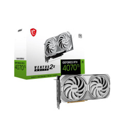 MSI GeForce RTX 4070 Ti SUPER 16G VENTUS 2X WHITE OC Video Card  2640 MHz Boost Clock, 12GB GDDR6X,DisplayPort x 3 (v1.4a),HDMI x 1