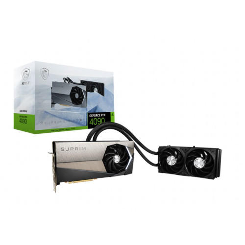 MSI nVidia GeForce RTX 4090 SUPRIM LIQUID X 24G Video card, 2640 MHZ PCI-E 4, GDDR6X, 3x DP1.4a, 1x HDMI 2.1