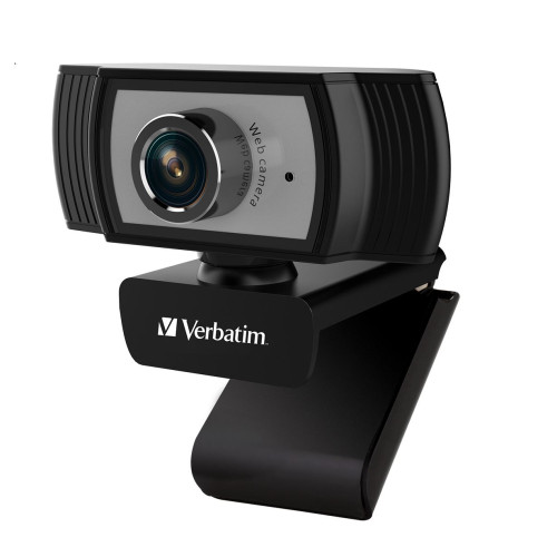 Verbatim 1080p Full HD Webcam - Black/Silver FHD 1920x1080, 2.0 Mega Pixels, Compatible with Windows XP,7 8, 10, Android V5, MacOS 10.6 or Above